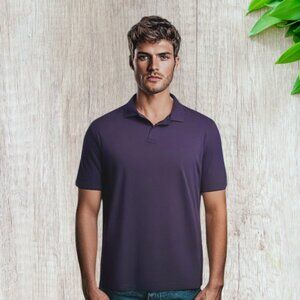 MERONA -- Purple Polo, Large Man, Collared, Button Down, Short Sleeve, XXL